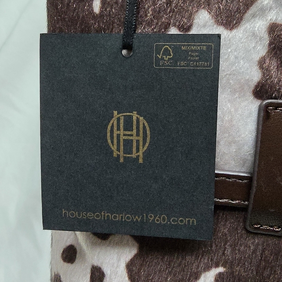 House of Harlow 1960 Cow Print Shoulder Crossbody Purse Bag New NWT - Picture 8 of 15